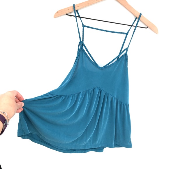 American Eagle outfitters AEO Tank Top Blue Soft & Sexy strappy modal S women's - Picture 15 of 16